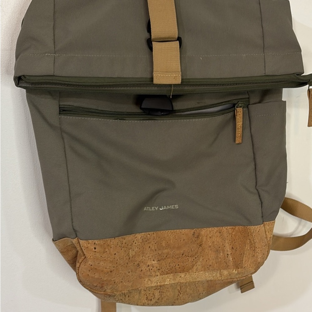 Olive and Tan Men's Backpack